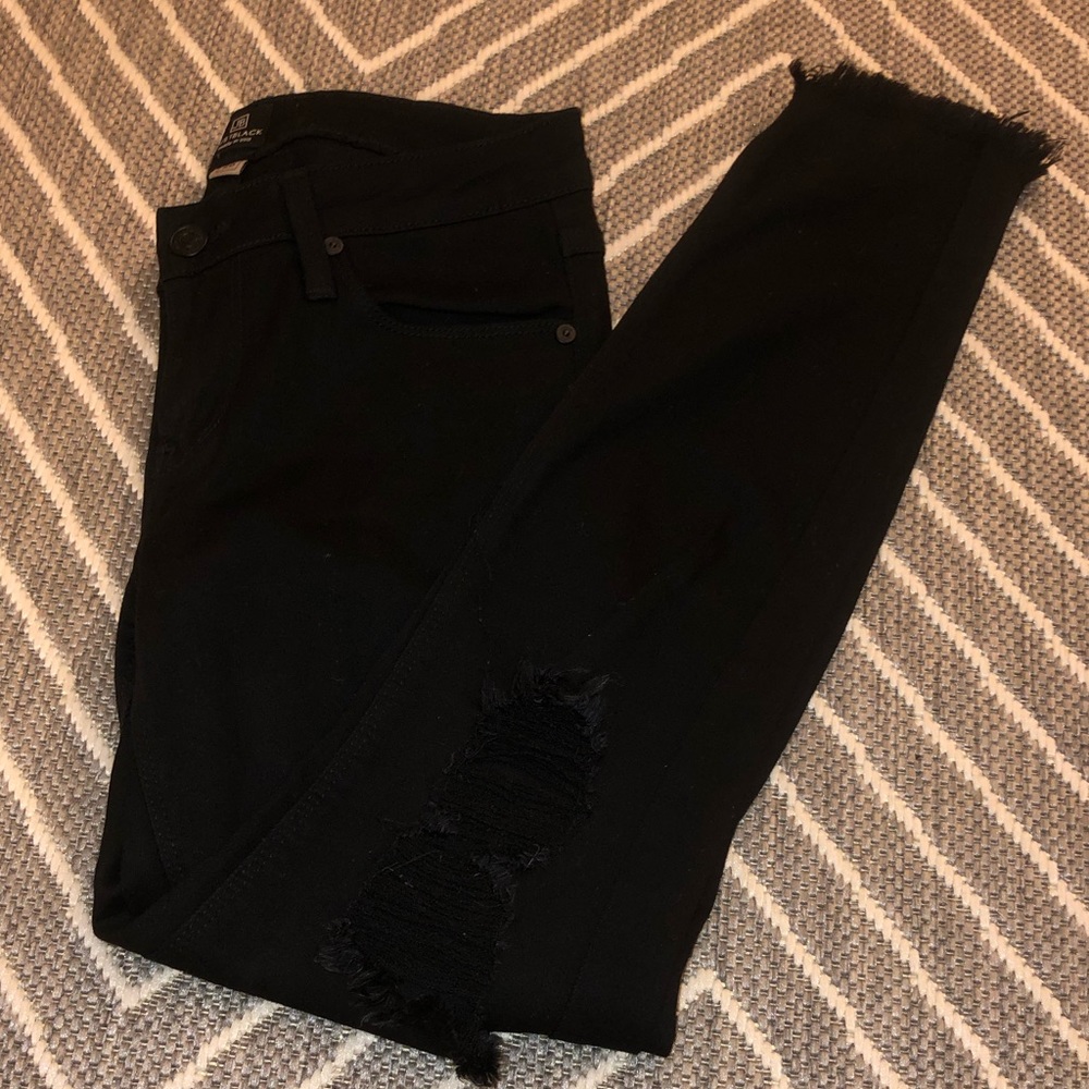 JUST BLACK Black Distressed Jeans